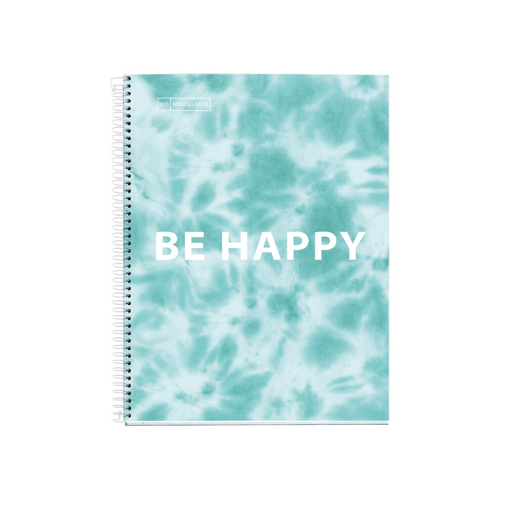 Caiet pentru scoala MIQUELRIUS TIE DYE, Dictando, A4, 120 file, legatura spirala, blue