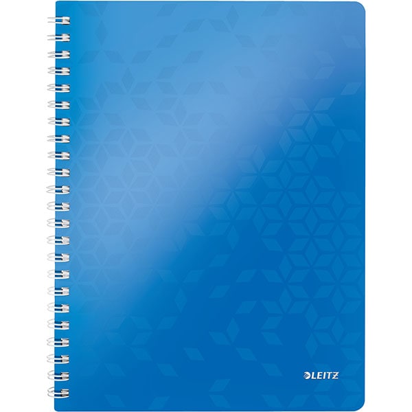 Caiet de birou LEITZ, matematica, A4, 80 file, legatura spirala, albastru