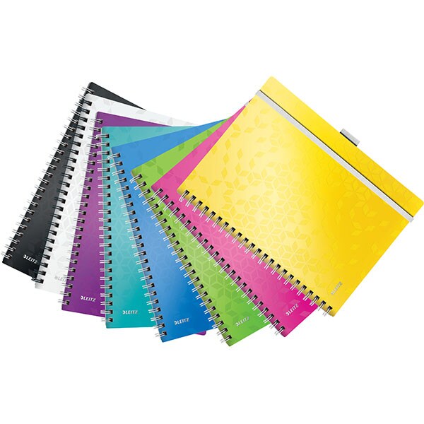 Caiet de birou LEITZ, matematica, A4, 80 file, legatura spirala, albastru