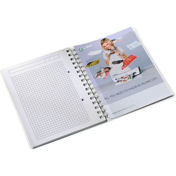 Caiet de birou LEITZ, matematica, A5, 80 file, legatura spirala, roz