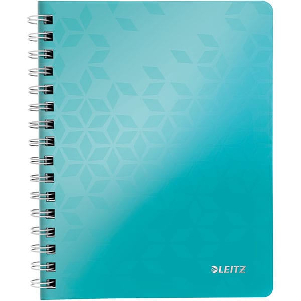 Caiet de birou LEITZ, matematica, A5, 80 file, legatura spirala, turcoaz