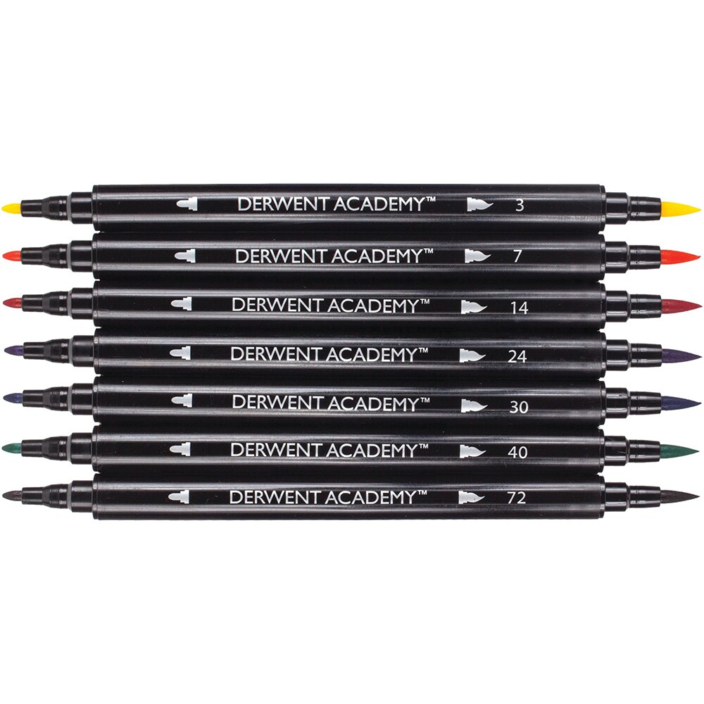 Carioci DERWENT Academy, 2 capete, 8 culori