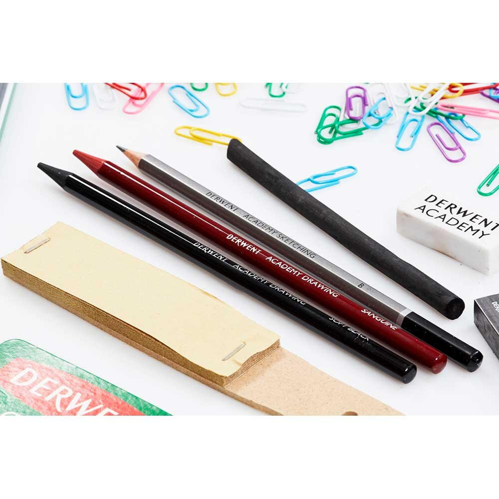 Set 6 creioane grafit DERWENT Academy, negru