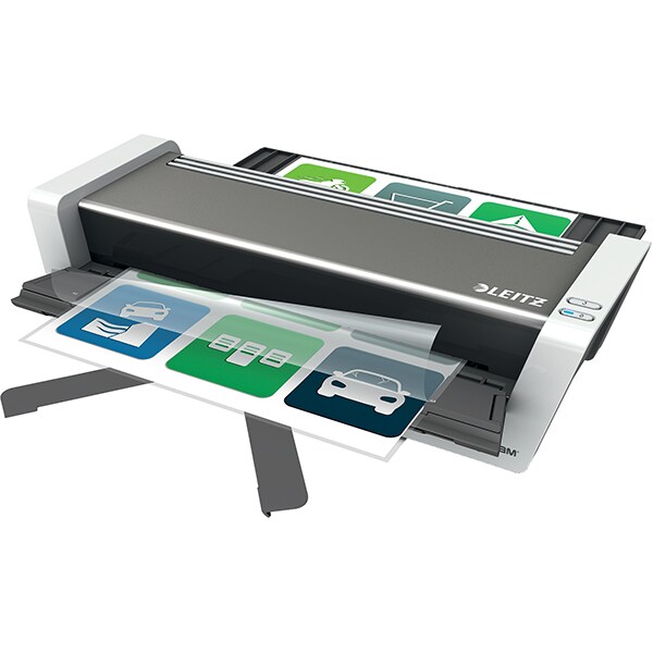 Laminator LEITZ iLAM Touch 2 Turbo S, A3, kit folii laminare inclus, argintiu