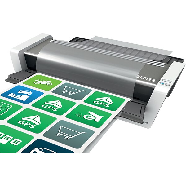 Laminator LEITZ iLAM Touch 2 Turbo S, A3, kit folii laminare inclus, argintiu