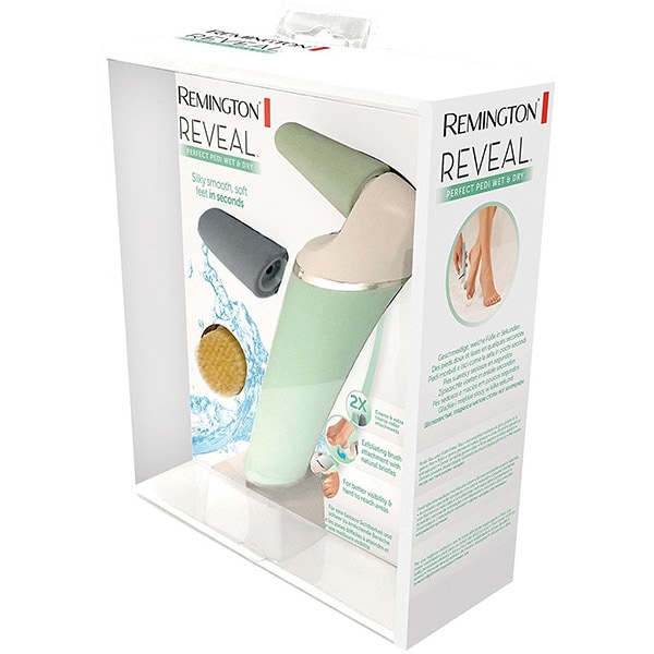 Pila electrica REMINGTON Reveal Perfect Pedi Wet&Dry CR6000, 2 viteze, acumulator, 3 accesorii, verde