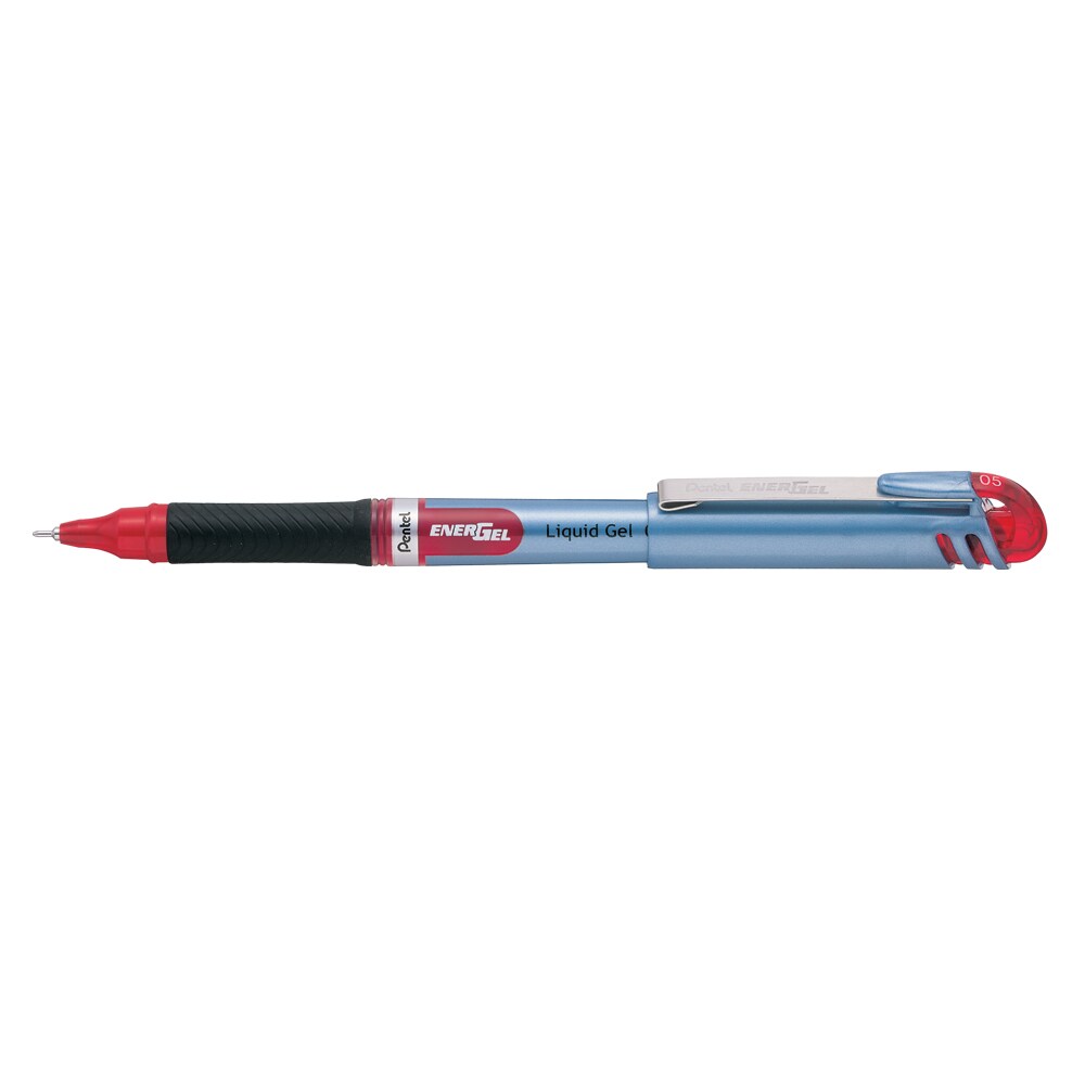 Roller cu gel PENTEL Energel, 0.5 mm, rosu-albastru