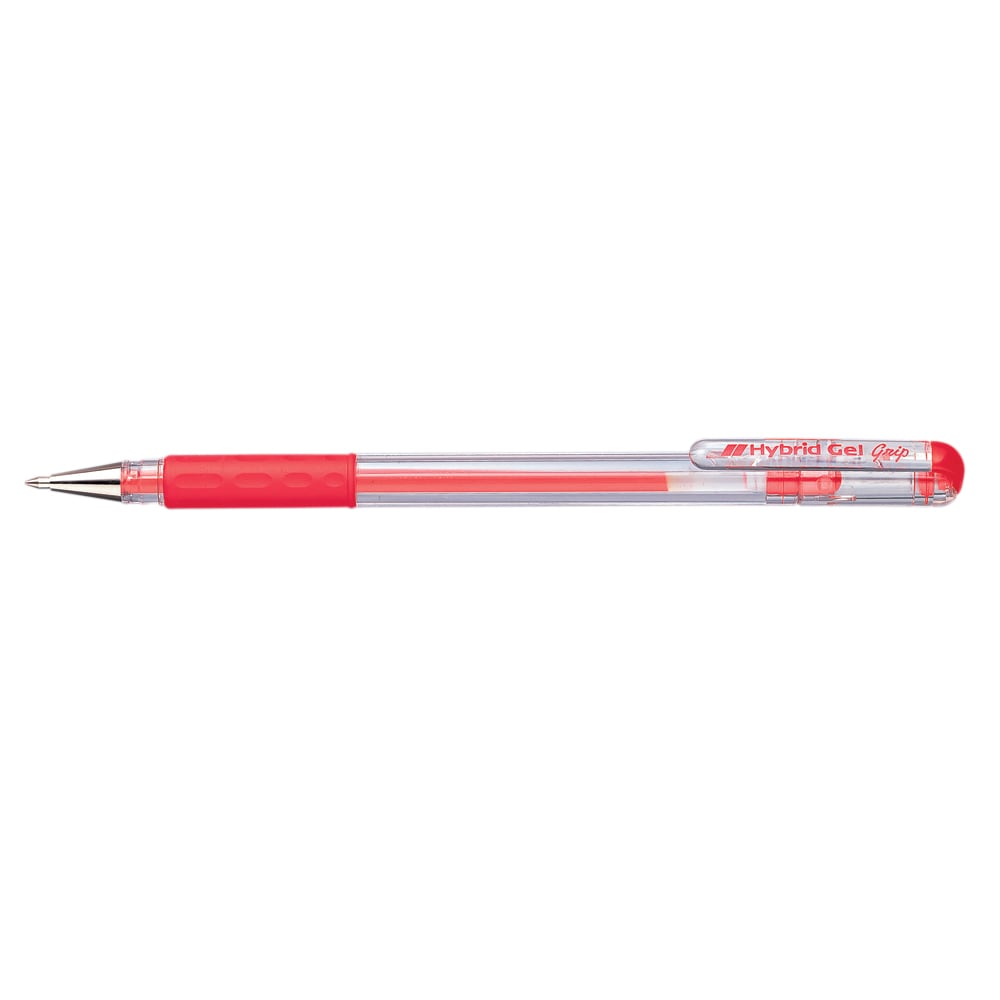Roller cu gel PENTEL Hybrid GelGrip, 0.6 mm, rosu