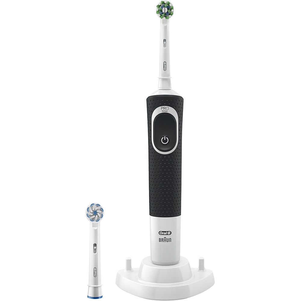 Periuta de dinti electrica ORAL-B D100 Cross Action, 7600 oscilatii/min, Curatare 2D, 1 program, 2 capate, negru
