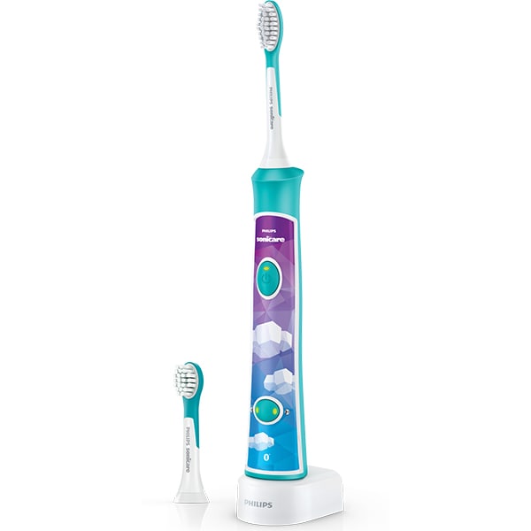 Periuta de dinti electrica pentru copii PHILIPS Sonicare For Kids HX6322/04, 62000 miscari/min, 2 programe, 2 capete, albastru