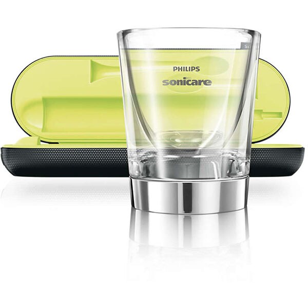 Set 2 Periute de dinti electrice PHILIPS Sonicare Diamond Clean HX9392/39, 62000 miscari/min, 5 programe, 2 capete, alb/negru