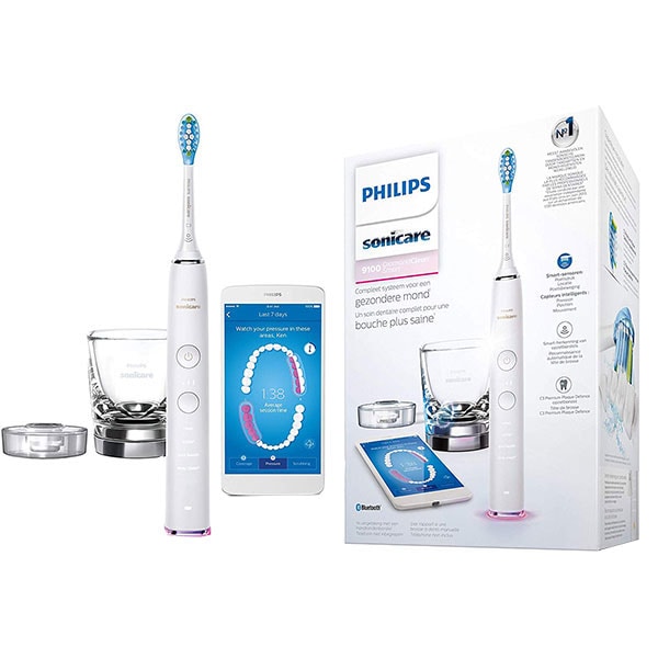 Periuta de dinti electrica PHILIPS Sonicare DiamondClean Smart HX9901/03, 62000 miscari/min, 4 programe, 1 capat, alb