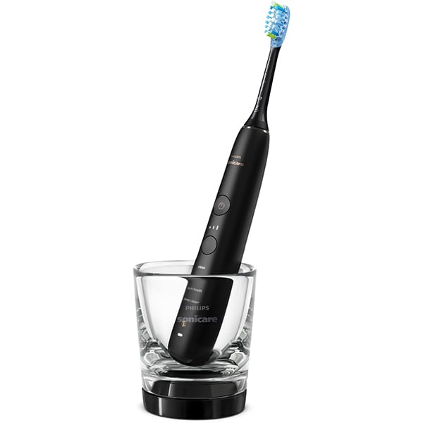 Periuta de dinti electrica PHILIPS DiamondClean 9000 HX9911/09, 62000 miscari/min, 4 programe, 1 capat, negru