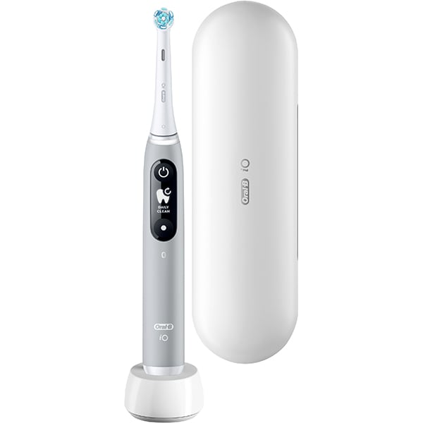 Periuta de dinti electrica ORAL-B iO6, Bluetooth, 8800 miscari/min, Curatare 3D, 5 programe, 1 capat, gri