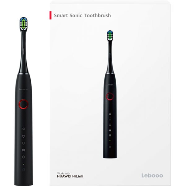 Periuta de dinti electrica HUAWEI Lebooo Smart Sonic, 38000 de miscari/mi, 4 programe, 3 capete, negru