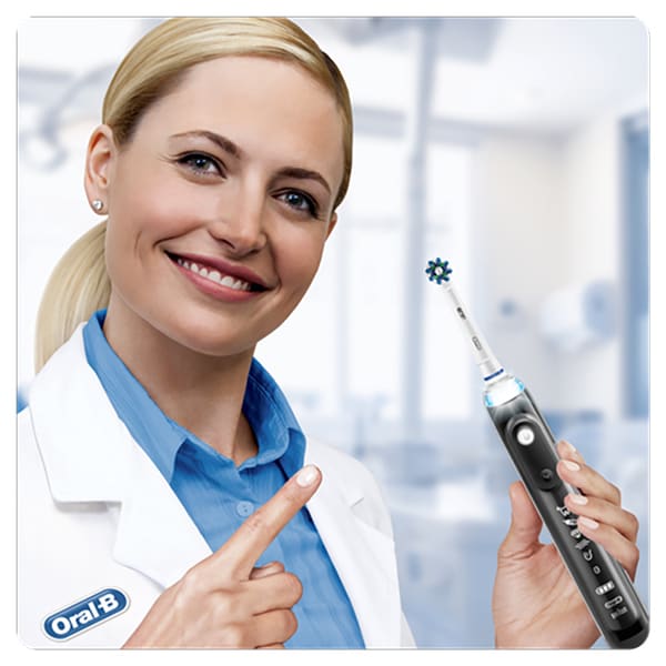 Periuta de dinti electrica ORAL-B Genius 10, Bluetooth, 40000 pulsatii/min, 6 programe, 4 capete, negru + 1 x Etui calatorie