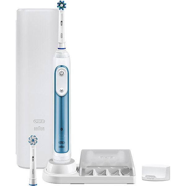 Periuta de dinti electrica ORAL-B Smart 6000, 40000 pulsatii/min, Curatare 3D, 5 programe, 1 capat, albastru + Etui calatorie