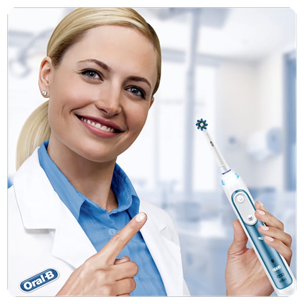 Periuta de dinti electrica ORAL-B Smart 6000, 40000 pulsatii/min, Curatare 3D, 5 programe, 1 capat, albastru + Etui calatorie