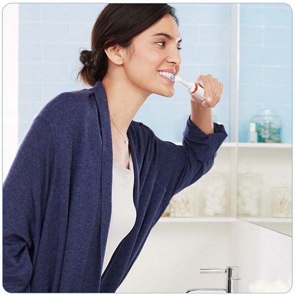 Set 2 Periute de dinti electrica ORAL-B Smart 4 4900, 40000 pulsatii/min, Curatare 3D, 3 programe, 2 capate, roz/negru