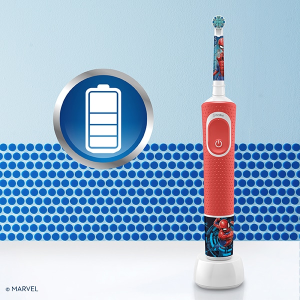 Periuta de dinti electrica copii ORAL-B Vitality Spiderman, 7600 oscilatii/min, 2 programe, 1 capat, rosu
