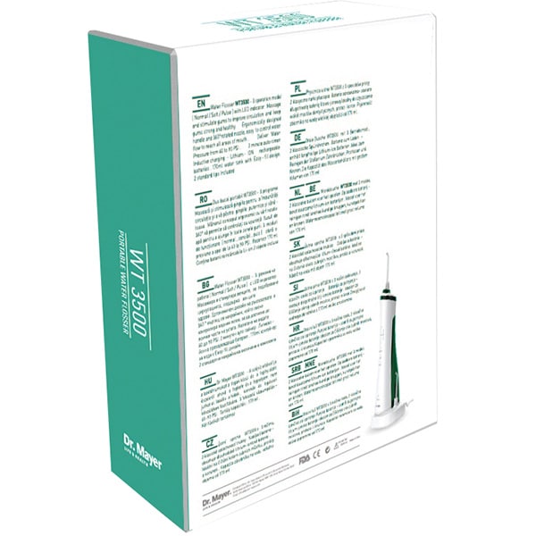 Irigator bucal DR. MAYER WT3500, 1 viteza, 2 capete, 170ml, alb