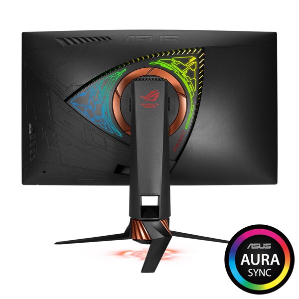 Monitor Gaming curbat LED TN ASUS ROG Swift PG27VQ, 27", WQHD, 165Hz, G-SYNC, Aura Sync Technology, negru