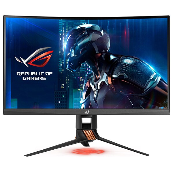 Monitor Gaming curbat LED TN ASUS ROG Swift PG27VQ, 27", WQHD, 165Hz, G-SYNC, Aura Sync Technology, negru