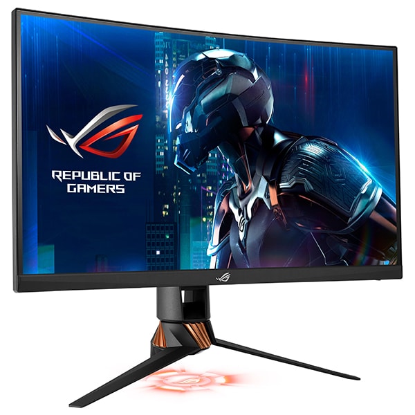 Monitor Gaming curbat LED TN ASUS ROG Swift PG27VQ, 27", WQHD, 165Hz, G-SYNC, Aura Sync Technology, negru