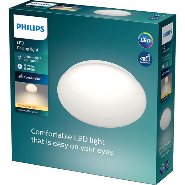 Plafoniera LED PHILIPS 8718699681036, 6W, 600lm, lumina calda, alb