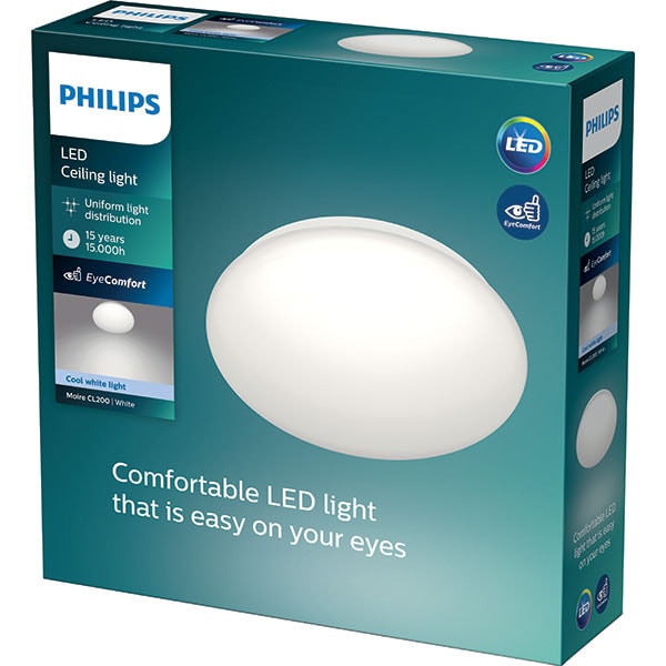 Plafoniera LED PHILIPS 8718699681050, 6W, 640lm, lumina rece, alb