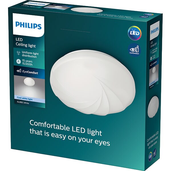 Plafoniera LED PHILIPS 8718699729059, 10W, 1100lm, lumina rece, alb