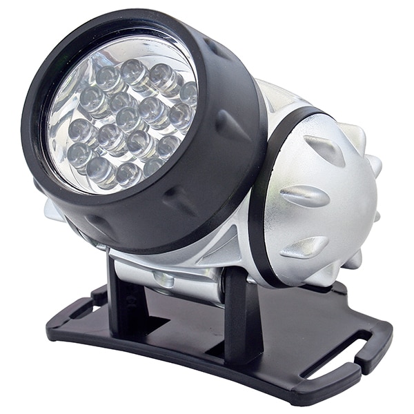 Lanterna LED frontala HOME PLF 19, 19 LED-uri, 3xAAA, negru-gri