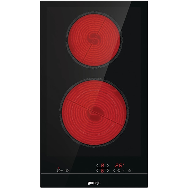 Plita incorporabila GORENJE ECT322BSC, Vitroceramica, 2 arzatoare, Touch Control, negru