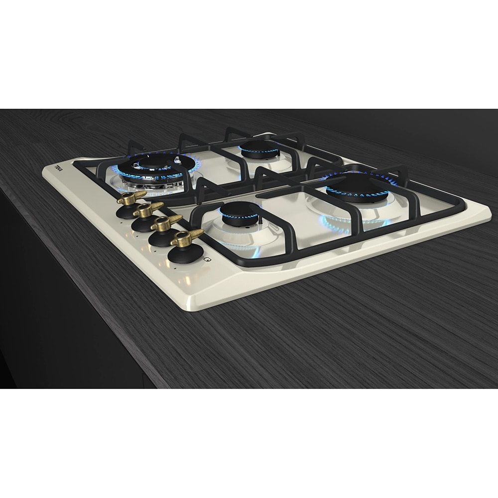 Plita incorporabila TEKA EH 60 4G AI AL TR CI VN, Gaz, 4 arzatoare, Wok, vanilla