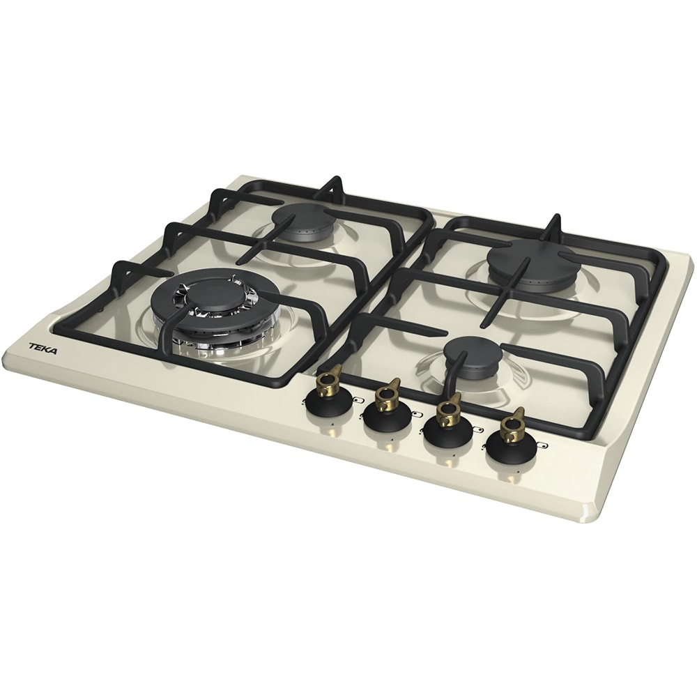 Plita incorporabila TEKA EH 60 4G AI AL TR CI VN, Gaz, 4 arzatoare, Wok, vanilla