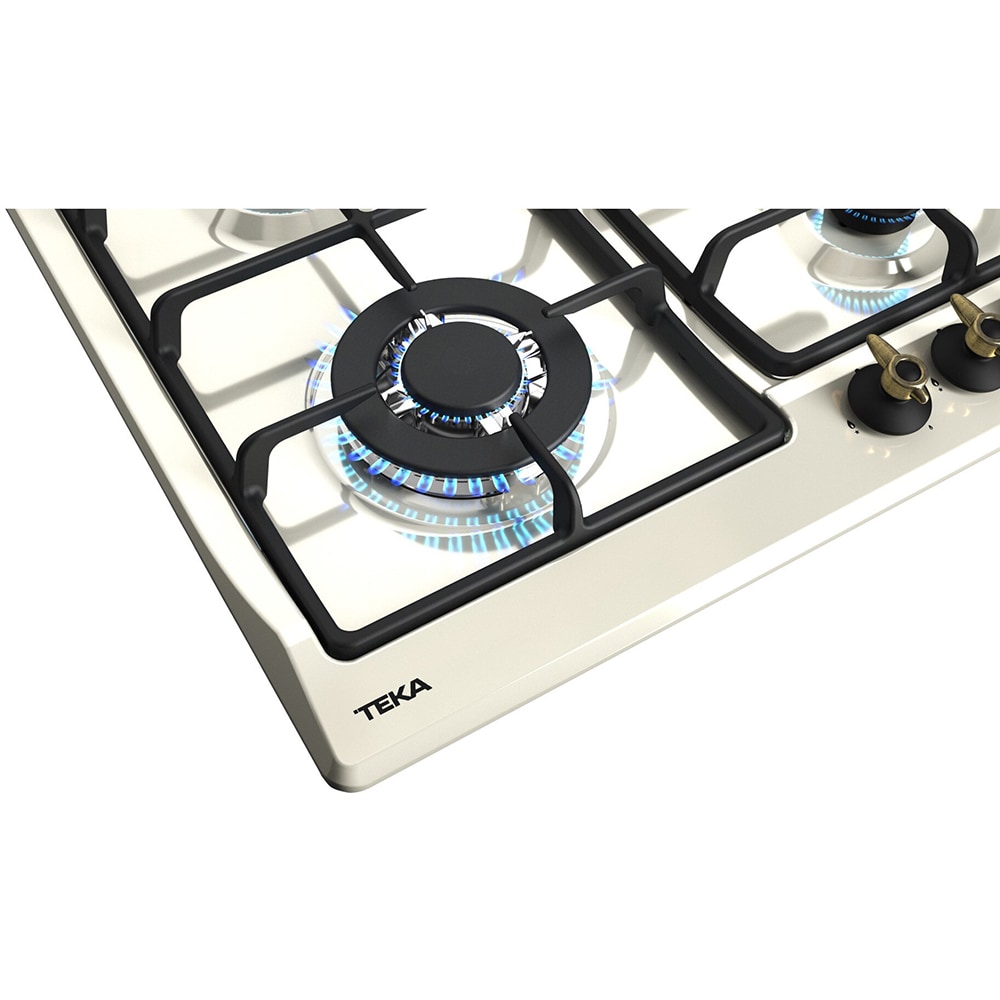 Plita incorporabila TEKA EH 60 4G AI AL TR CI VN, Gaz, 4 arzatoare, Wok, vanilla