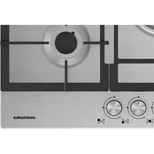 Plita incorporabila GRUNDIG GIGA 7235250 X, Gaz, 5 arzatoare, Wok, inox