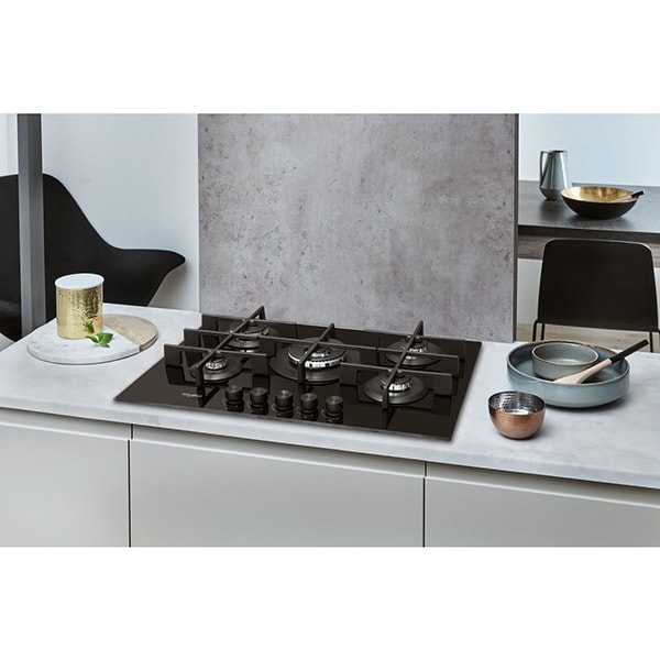 Plita incorporabila WHIRLPOOL GOW 7523/NB, Gaz, 5 arzatoare, negru