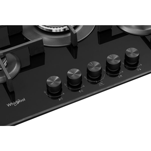 Plita incorporabila WHIRLPOOL GOW 7523/NB, Gaz, 5 arzatoare, negru