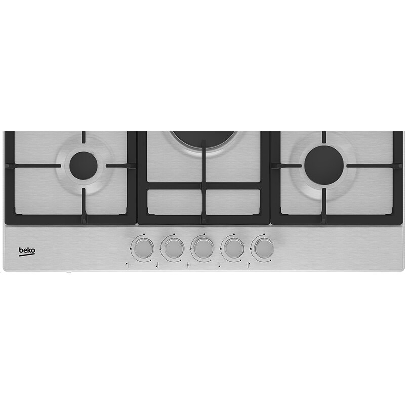 Plita incorporabila BEKO HIAW75225SX, Gaz, 5 arzatoare, Wok, inox