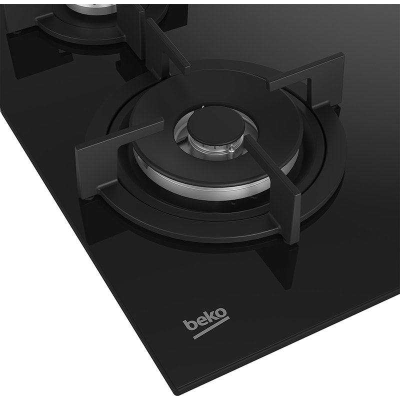 Plita incorporabila BEKO HILW64222S, Gaz, 4 arzatoare, negru