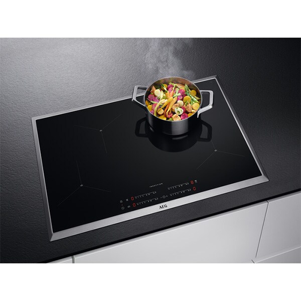 Plita incorporabila AEG IAE84411XB, Inductie, 4 arzatoare, Touch control, negru