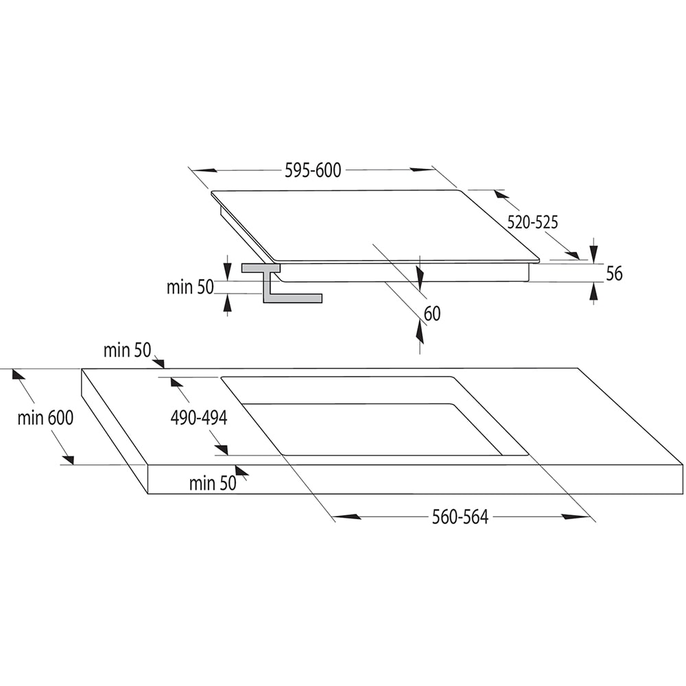 Plita incorporabila GORENJE IT64ASC, Inductie, 4 arzatoare, negru
