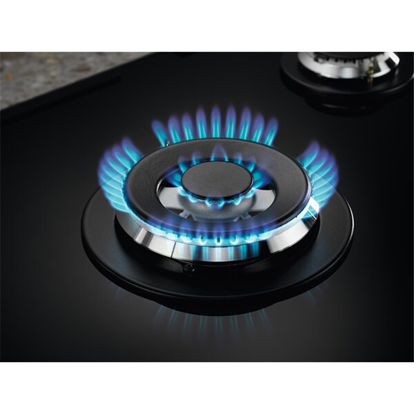 Plita incorporabila ELECTROLUX KGG75365K, Gaz, 5 arzatoare, Wok, negru