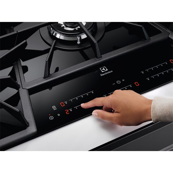 Plita incorporabila ELECTROLUX KGV7539IK, Gaz, 5 arzatoare, Wok, Touch control, negru