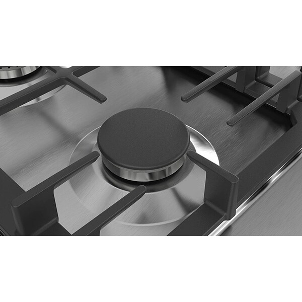 Plita incorporabila BOSCH PCR7A5M90, Gaz, 5 arzatoare, Wok, inox