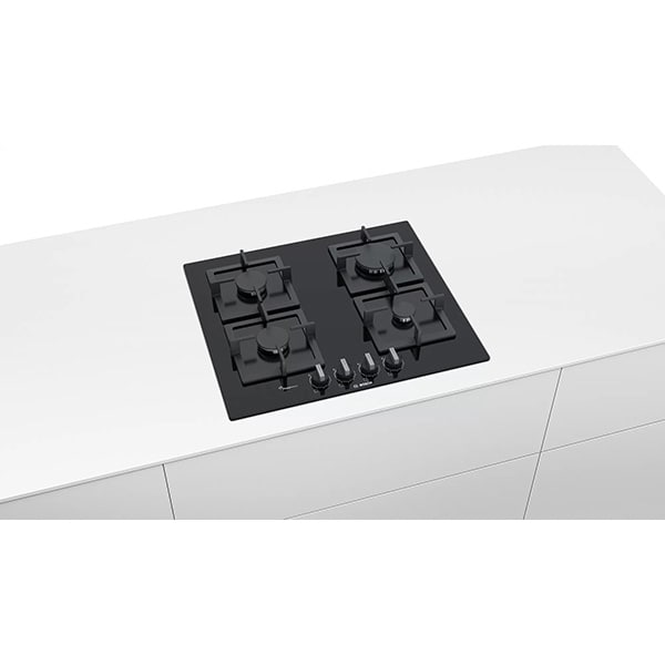 Plita incorporabila BOSCH PPP6A6B20, Gaz, 4 arzatoare, negru