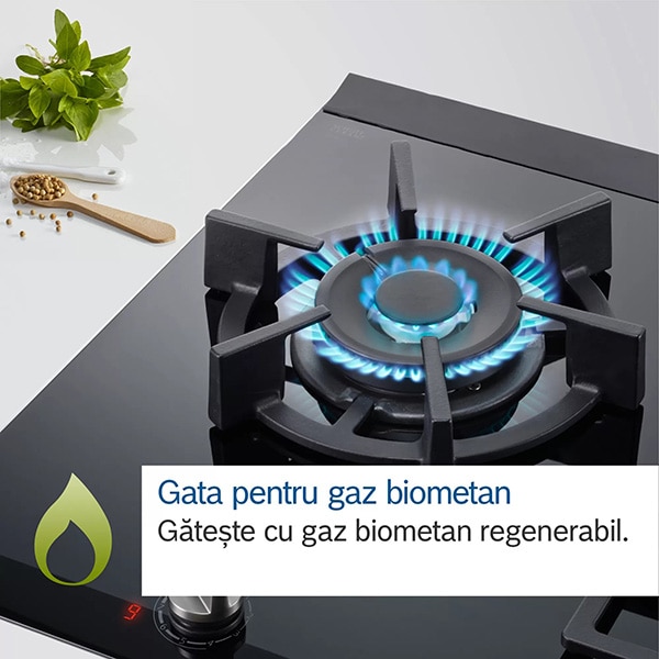 Plita incorporabila BOSCH PPP6A6B20, Gaz, 4 arzatoare, negru