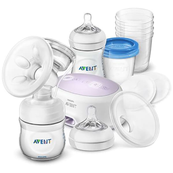 Set de alaptare cu pompa de san electrica PHILIPS AVENT SCD223/20, alb-transparent