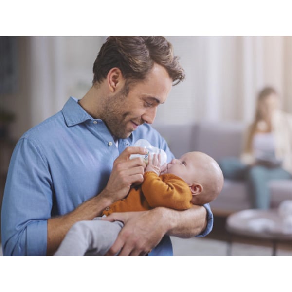 Set de alaptare cu pompa de san electrica PHILIPS AVENT SCD39521, 260ml, roz-albastru